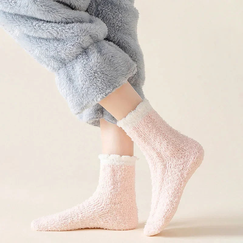 Fuzzy Cute Thick Thermal Fluffy Soft Sleeping Socks
