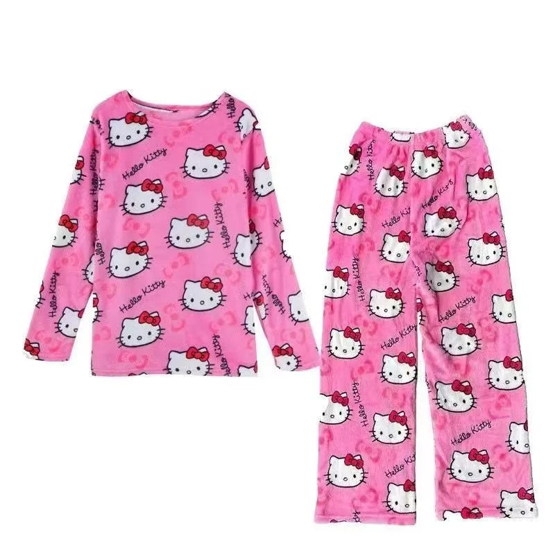 Pink Hello Kitty Flannel Lounge Set