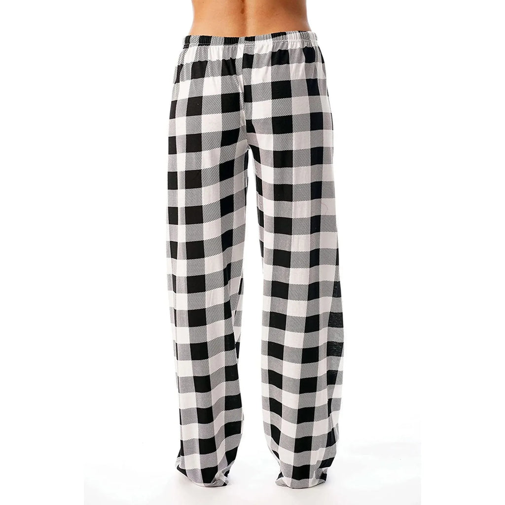 Plaid Cotton Loose Ladies Pajama Pants