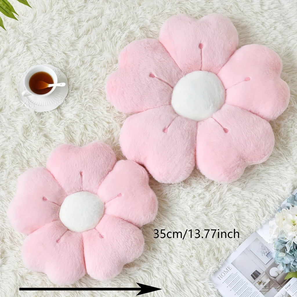 Flower-Shaped Plush Throw Pillow  Cute and Comfortable