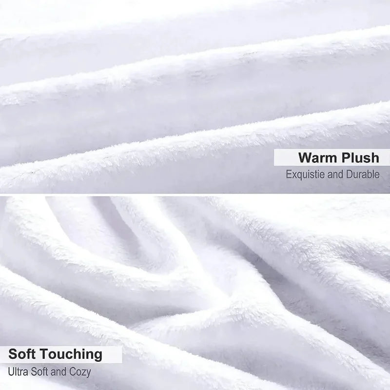 Soft Cartoon Flower Fleece Warm Flannel Throw Blanket