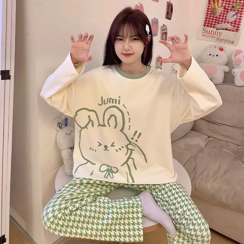 Long-sleeved Pants Leisure Cotton Homewear