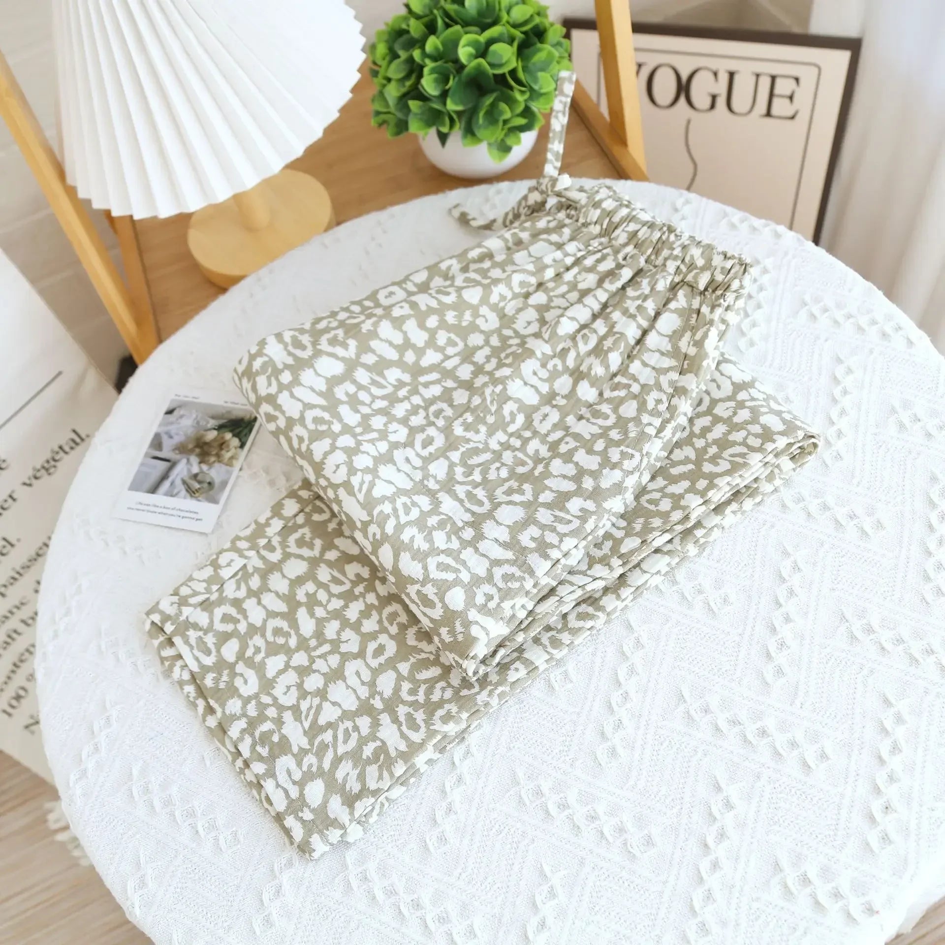 Pajamas Pants 100% Cotton Loose Casual Straight Trousers Sleep Pants