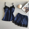 V-Neck Lace Sexy Lingerie Sleep Shorts Set