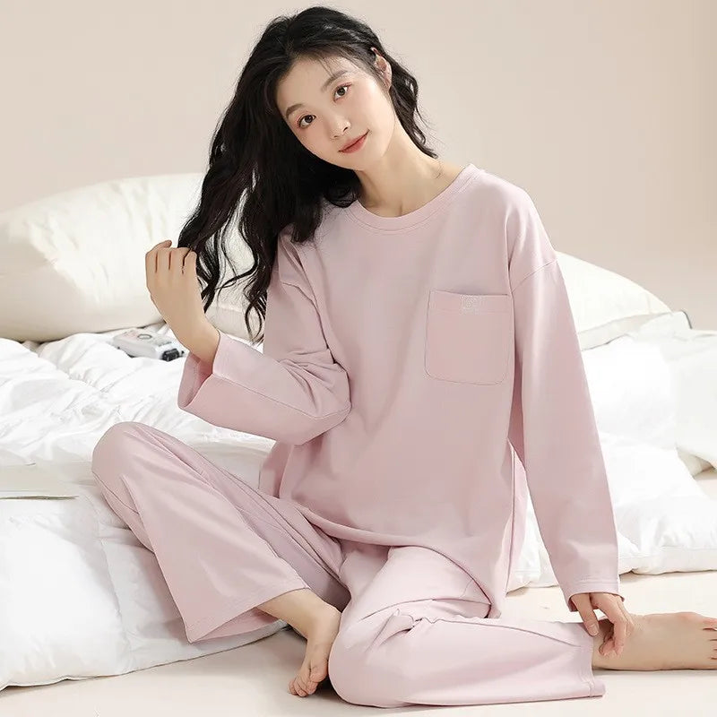 Long-sleeved Pants Leisure Cotton Homewear