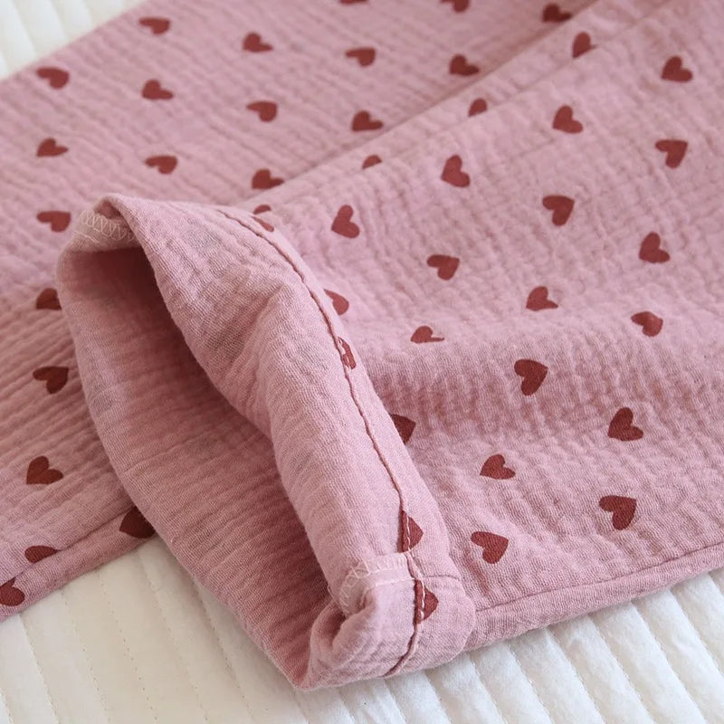 Cotton 100% Love Print Bottoms Sleepwear