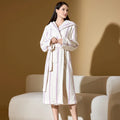 Hooded Robe Thick Coral Fleece Gown with Pocket