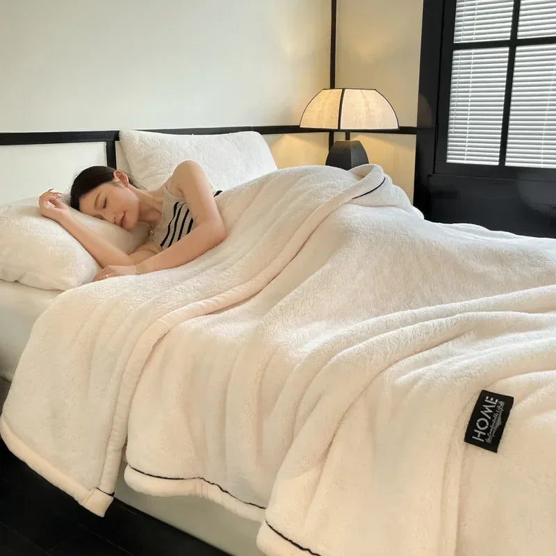 Woolen Thick Double-sided Fluffy Warm Blanket