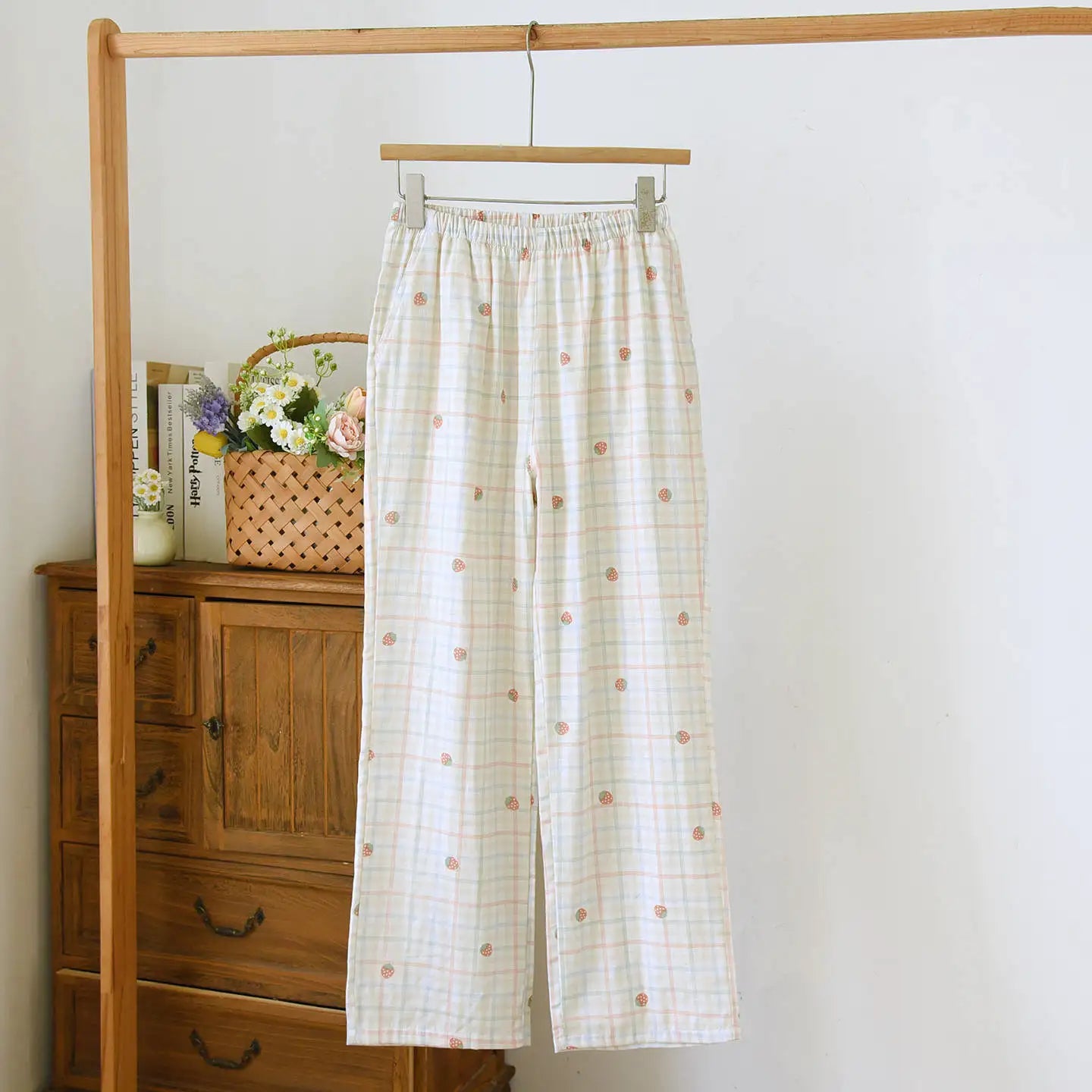 Women's Sleeper 100% Cotton Multi Color Printed Pants Casual Loose Bottoms