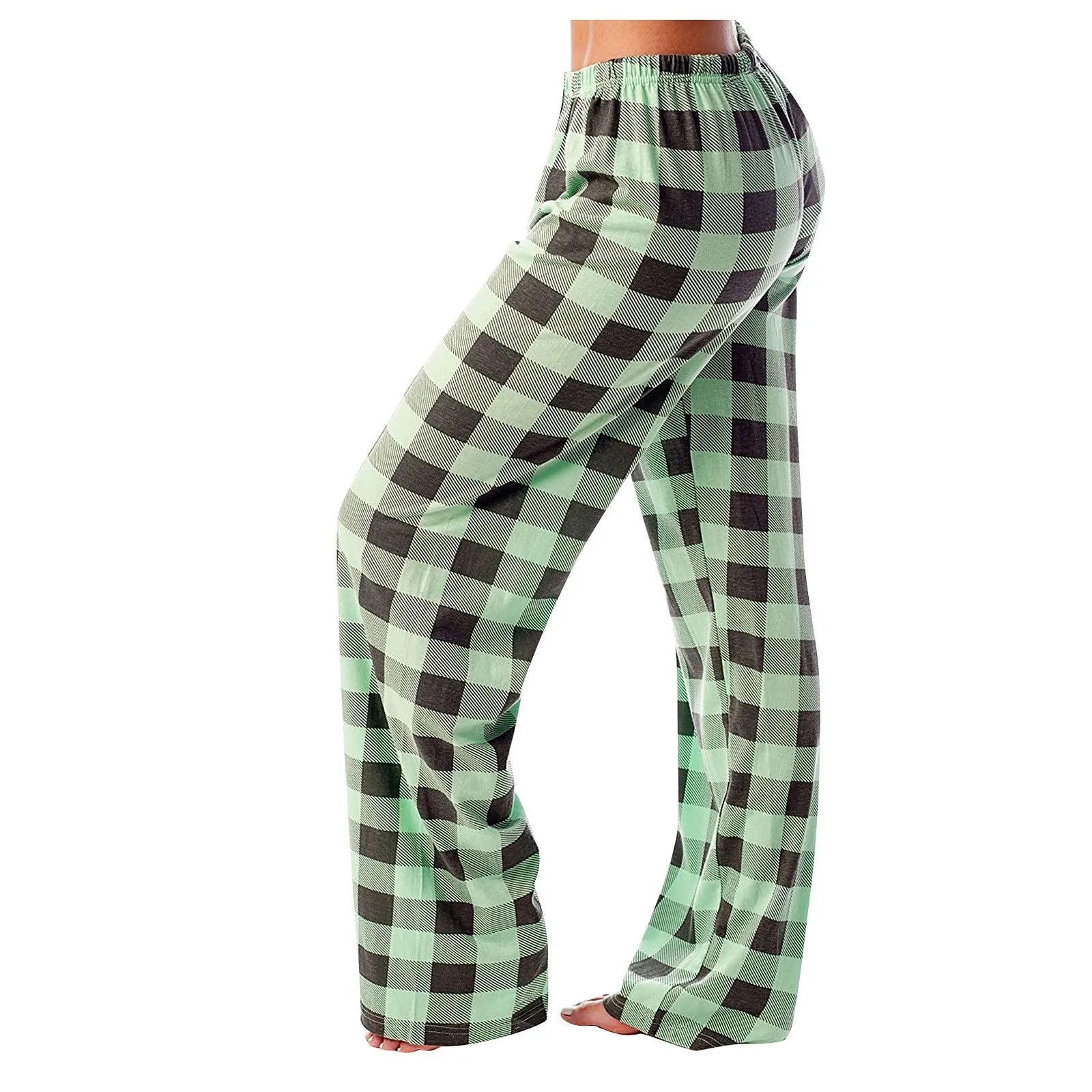 Plaid Cotton Loose Ladies Pajama Pants