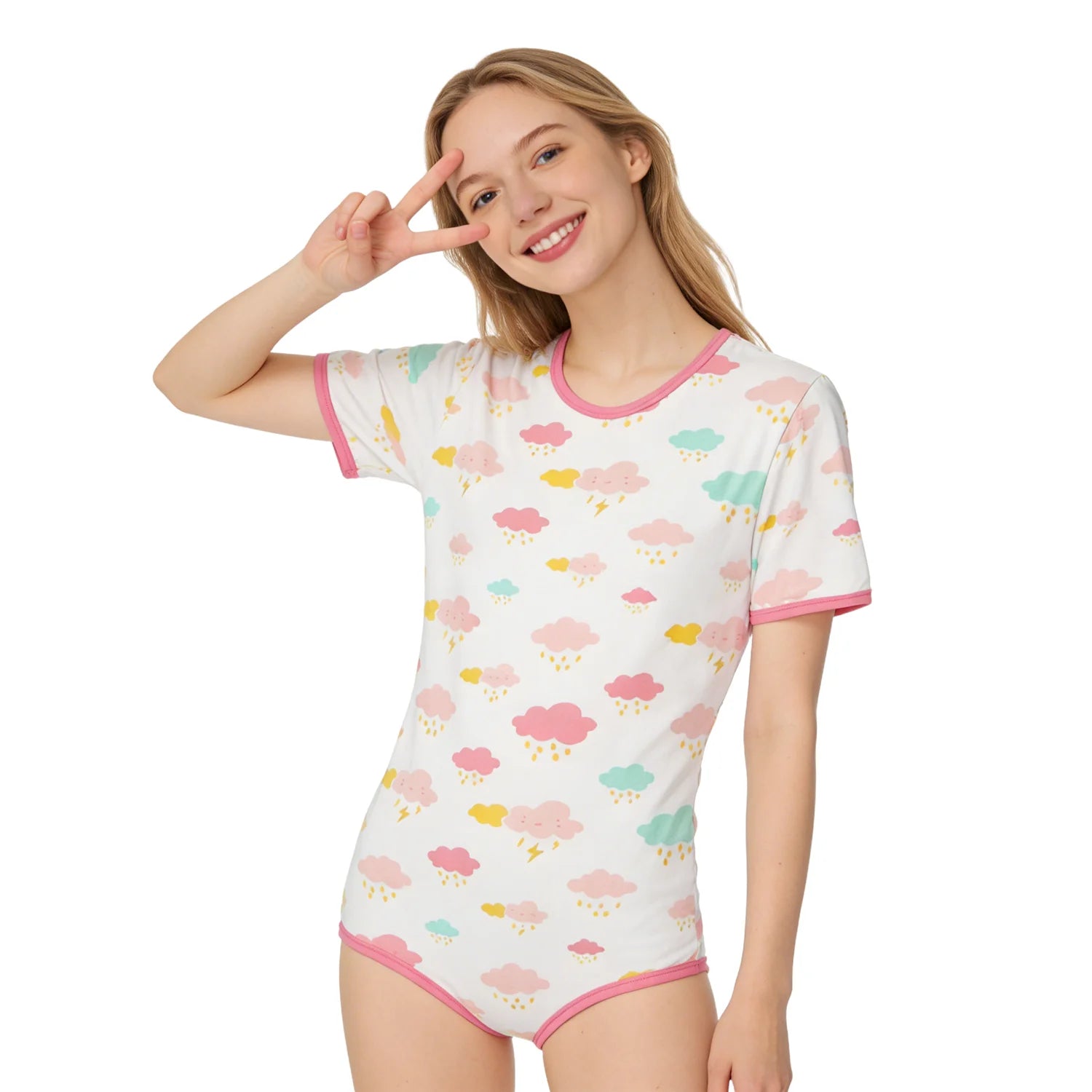 Ladies Cloud Onesie Romper