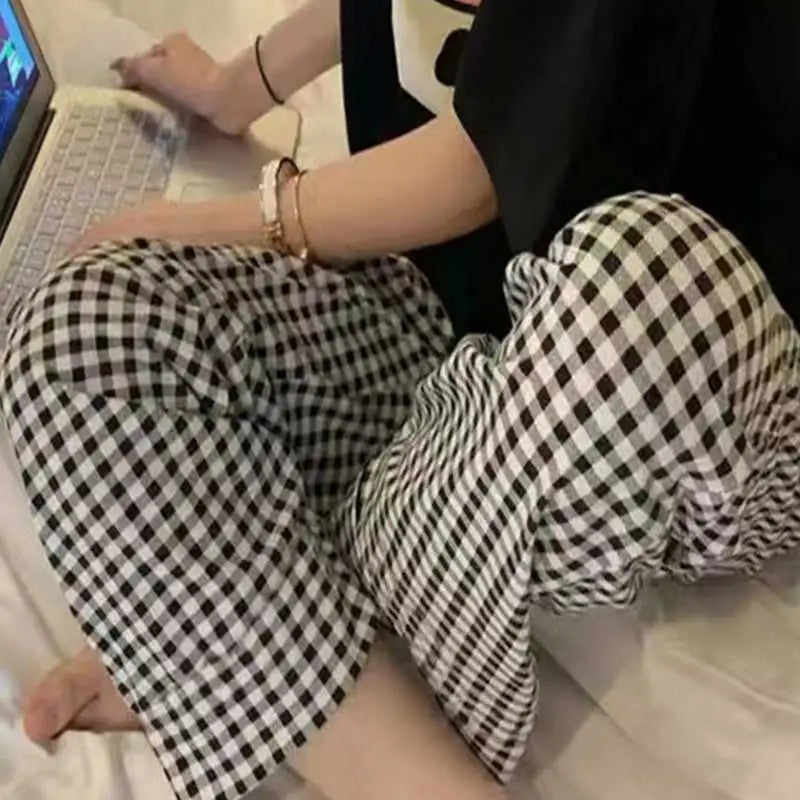 Ladies Comfortable Cartoon Half-sleeved Long Pants Two-piece Set