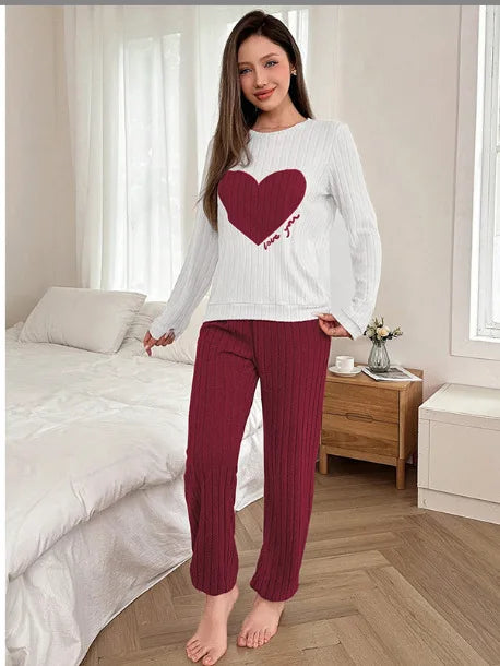 Women Casual and Comfortable Heart Shaped Home Clothes