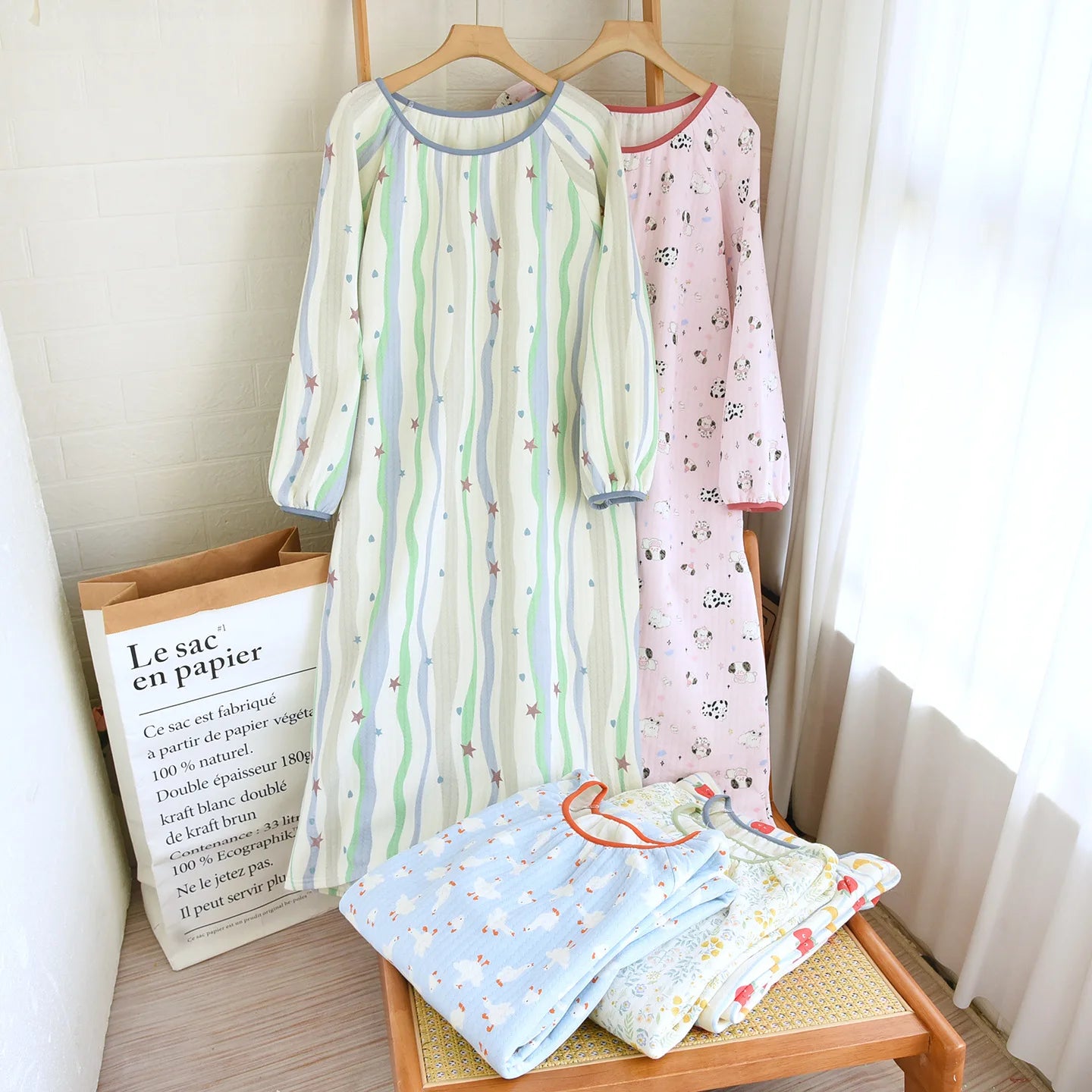 One Size Warm Cotton Loose Housedress