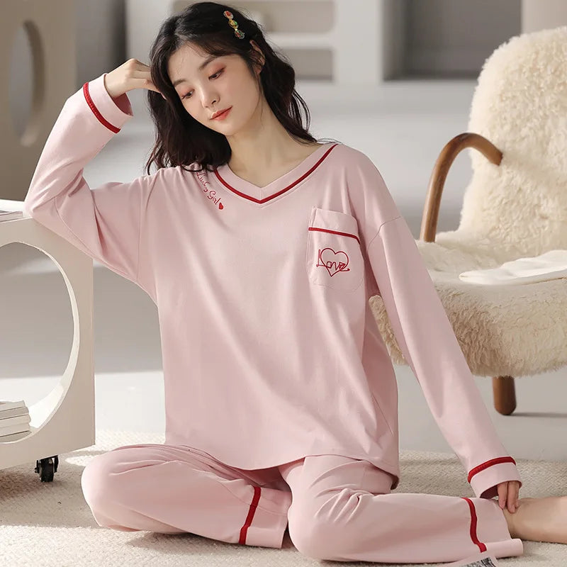 Long-sleeved Pants Leisure Cotton Homewear