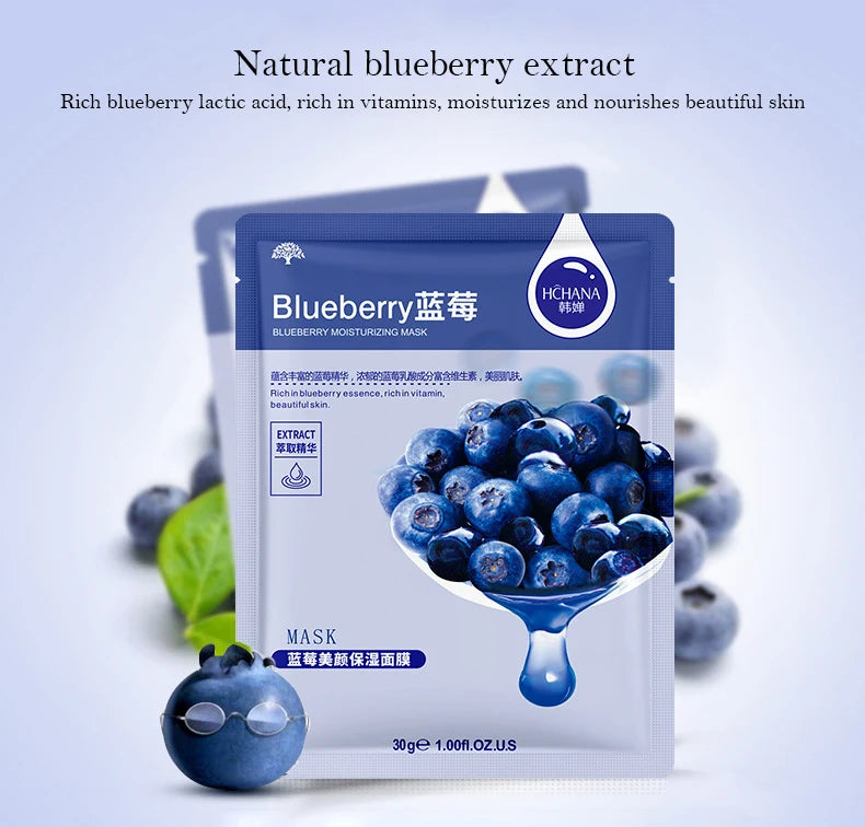 Fresh Fruits Facial Masks Face skincare Moisturizing Firming Hydrating Korean Face Mask Facial Skin Care Prodcuts