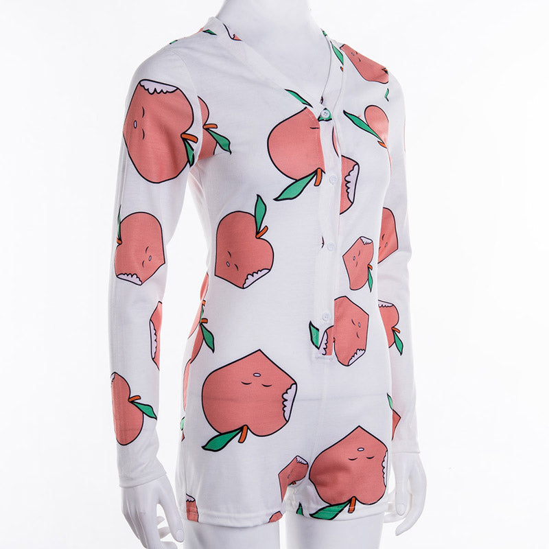 Long Sleeve Low Cut Bodycon Sleepwear