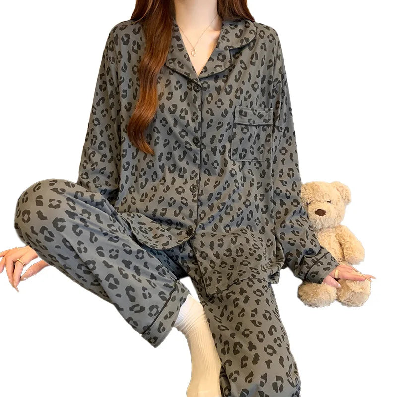 Leopard Print Pajama Set