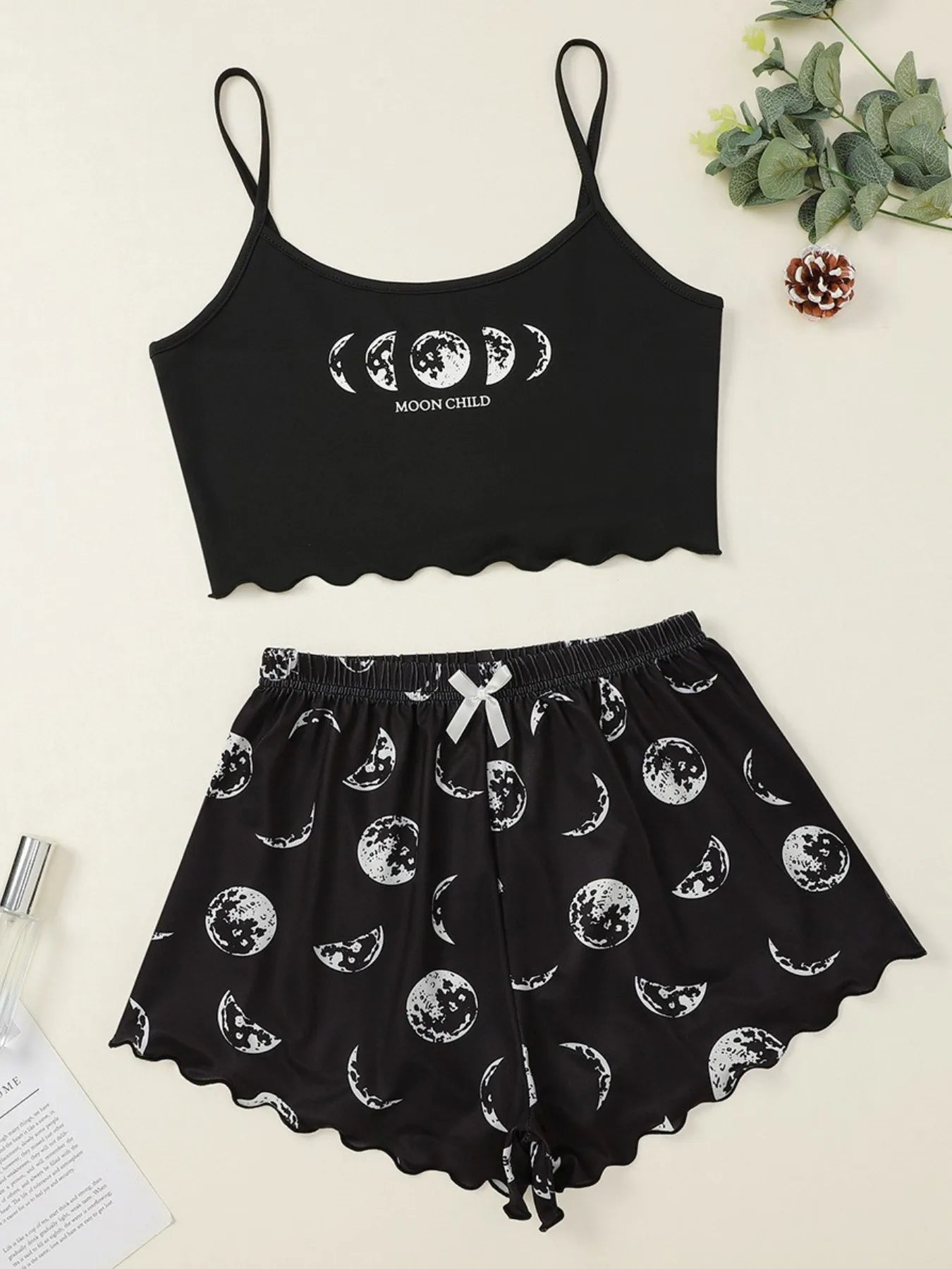 Sling V-Neck Sleeveless Top and Shorts Sets Pajamas
