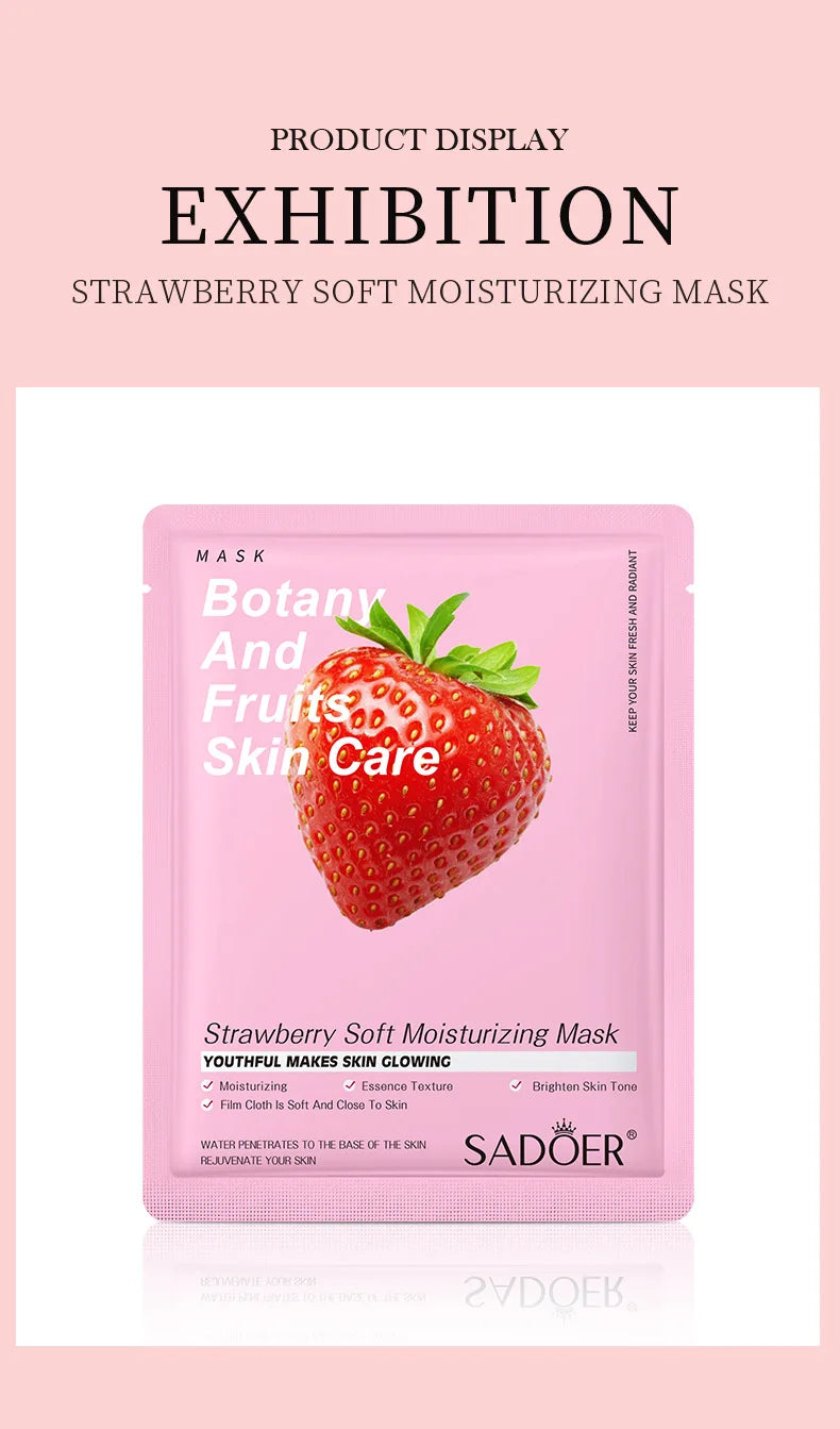 Natural Plant Face Mask Beauty Skincare Facial Masks Moisturizing Firming Hydrating Facial Mask Face Care Korean Cosmetics 8pcs