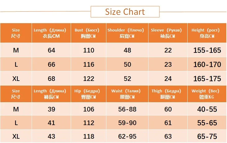 Short-sleeved Short Two-piece Set 100% Cotton Crepe V-neck
