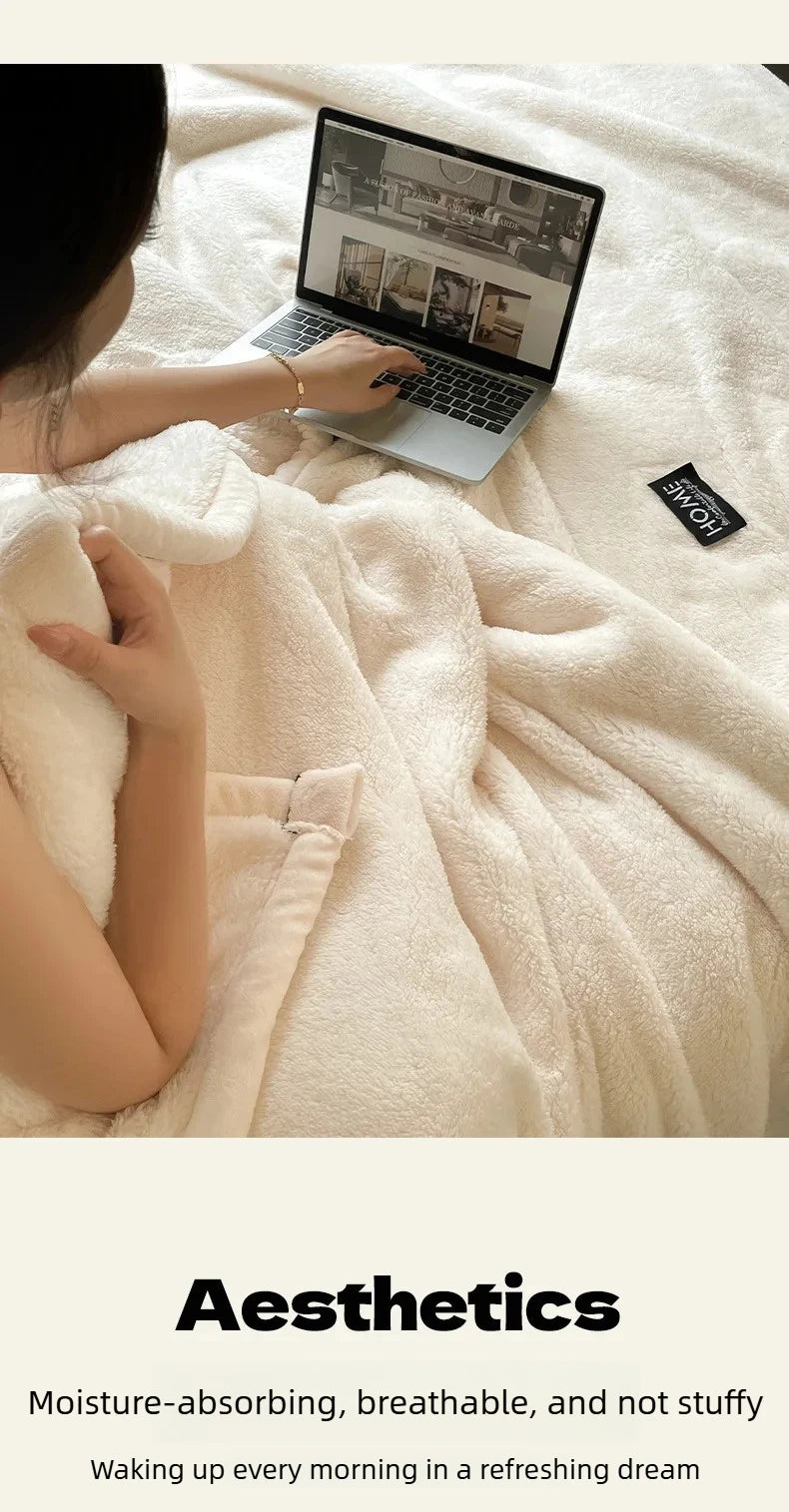 Woolen Thick Double-sided Fluffy Warm Blanket