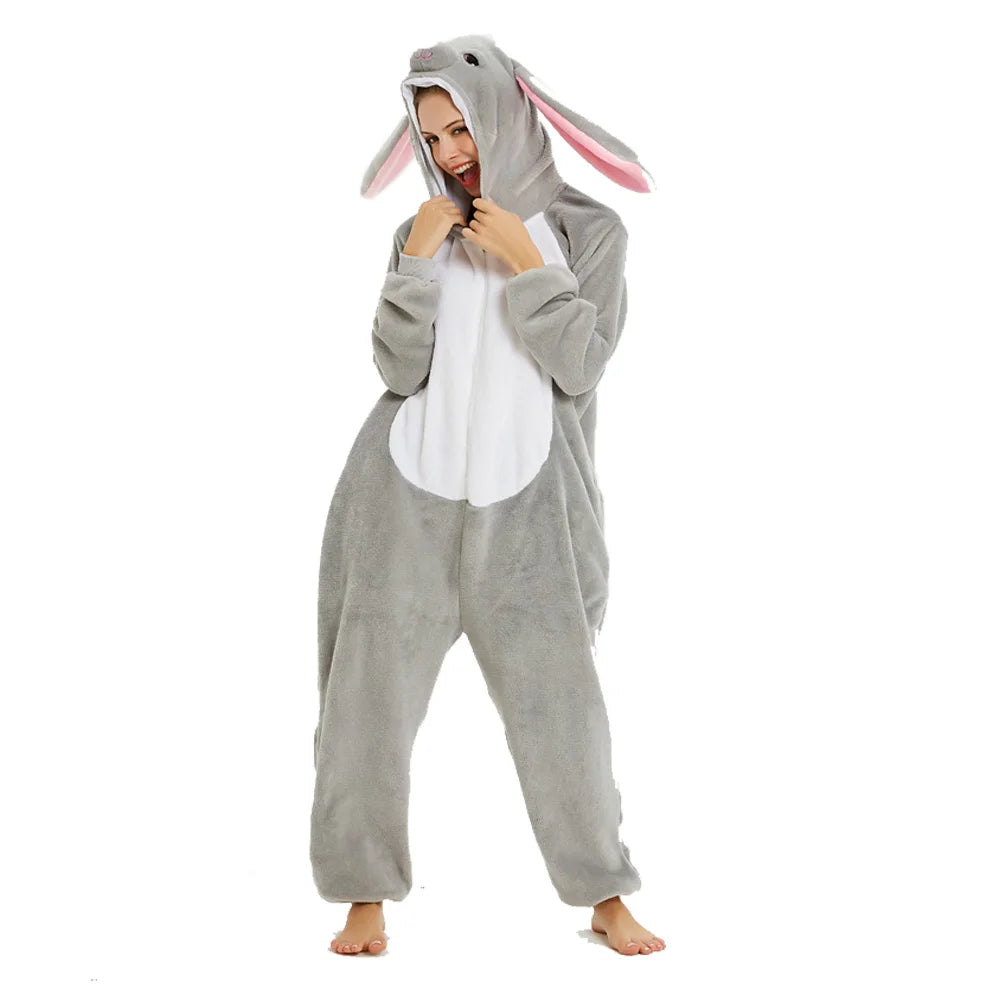 One Piece Hooded Bunny Animal Onesie