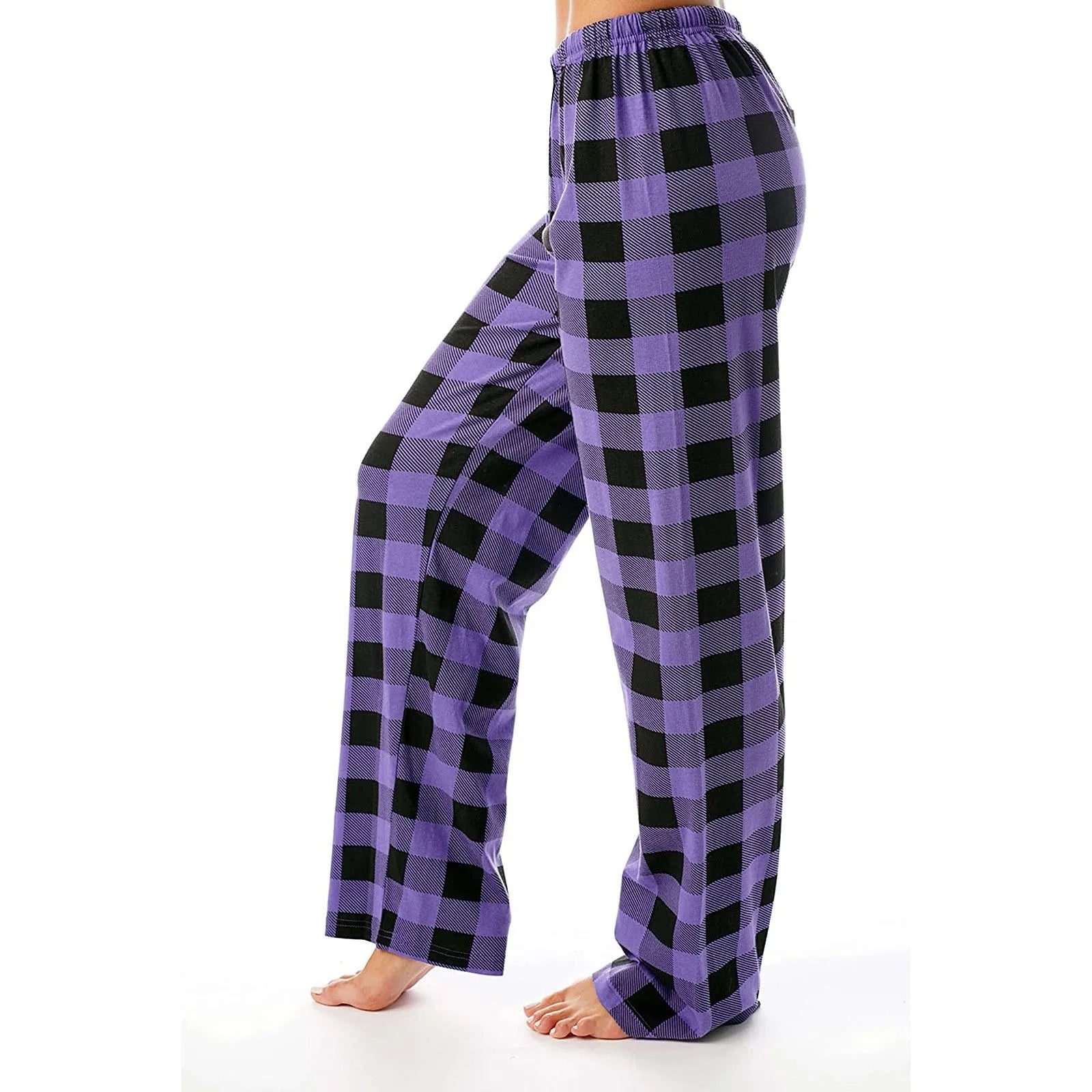 Plaid Cotton Loose Ladies Pajama Pants