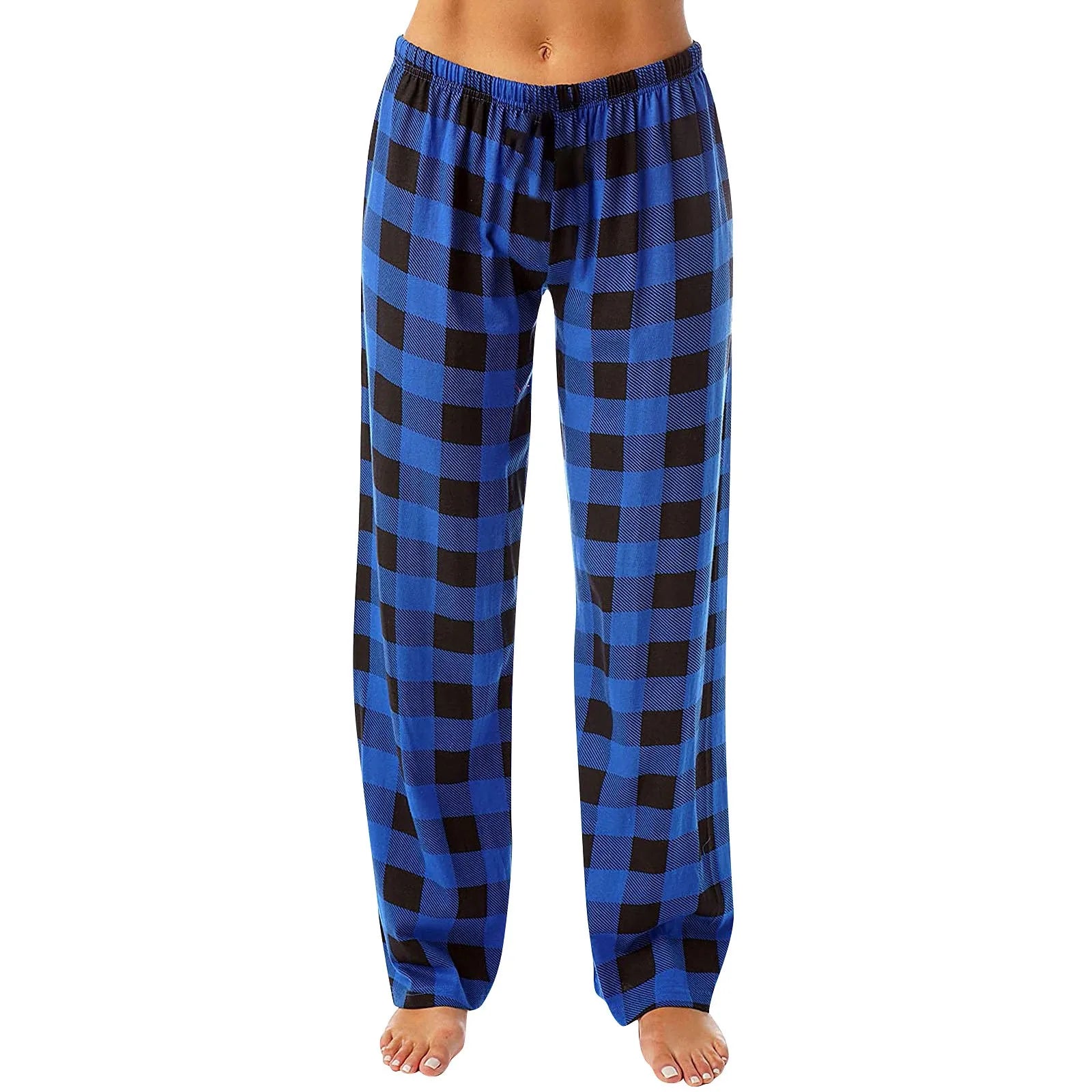 Plaid Cotton Loose Ladies Pajama Pants