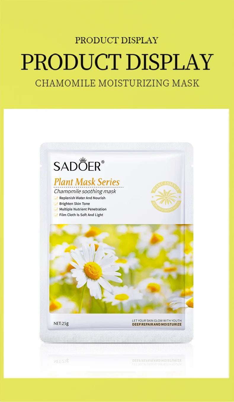 Natural Plant Face Mask Beauty Skincare Facial Masks Moisturizing Firming Hydrating Facial Mask Face Care Korean Cosmetics 8pcs