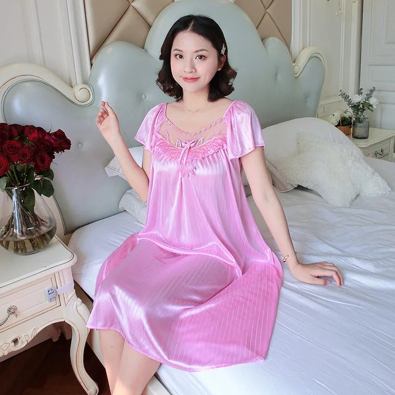 Ladies Ice Silk Nightgowns