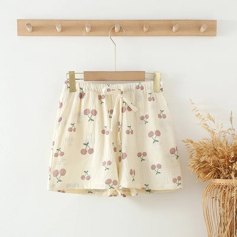Cotton Pajamas Shorts Cotton Loose Fitting