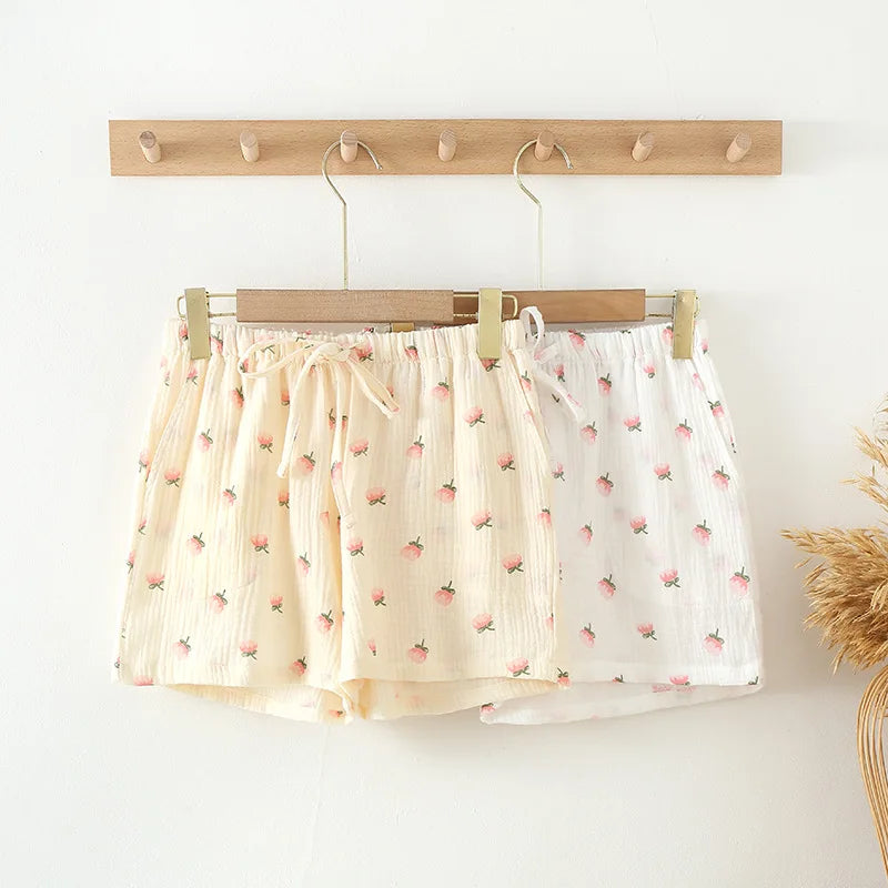 Cotton Pajamas Shorts Cotton Loose Fitting