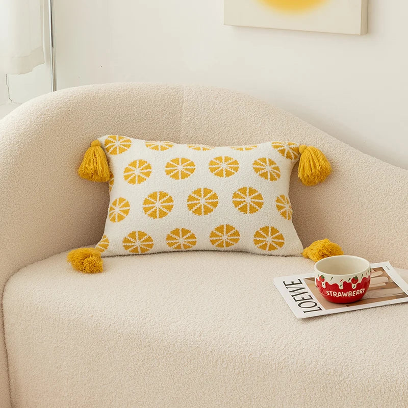 Tussle Style Plush Pillowcase Flower & Fruit Patterns