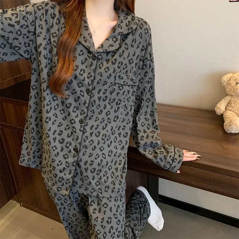 Leopard Print Pajama Set