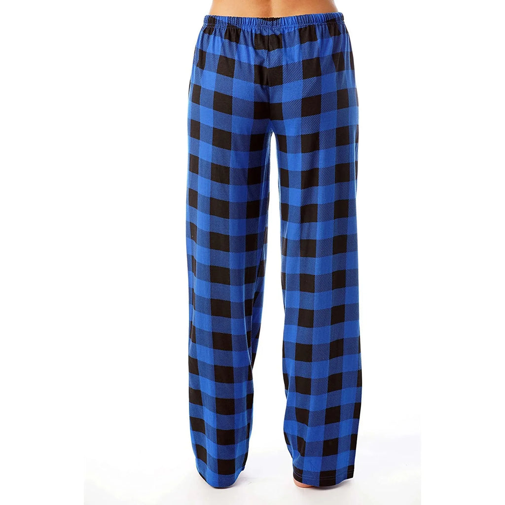 Plaid Cotton Loose Ladies Pajama Pants