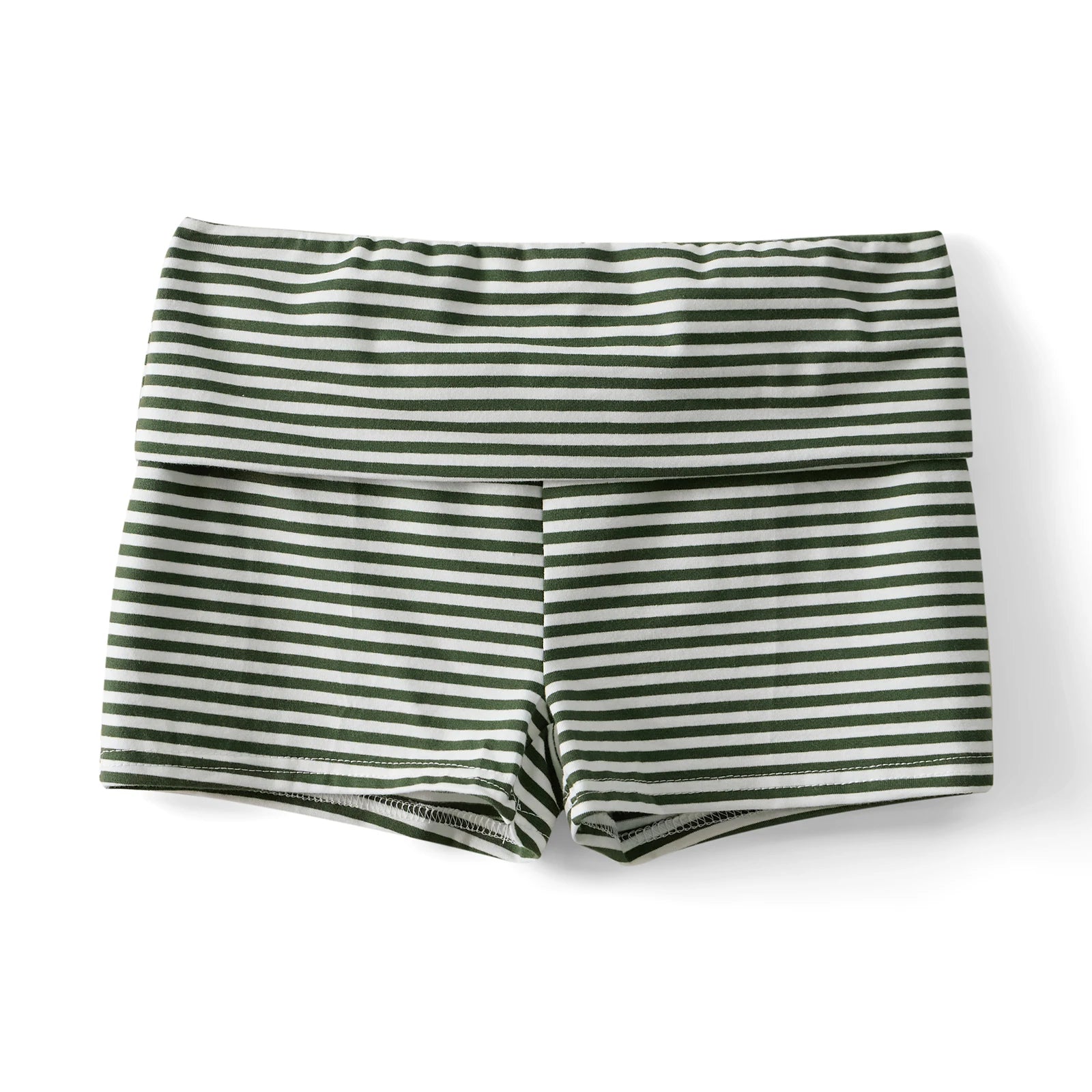 Fold Over Low Waist Pajama Bottoms Solid/Striped Slim Fit Lounge Shorts