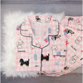 Cute Dachshund Dog Print Pajamas Set
