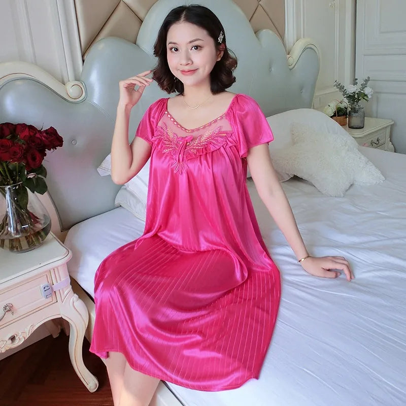 Ladies Ice Silk Nightgowns