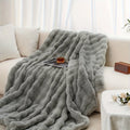 Cozy Faux Rabbit Soft Warm Fleece Blanket