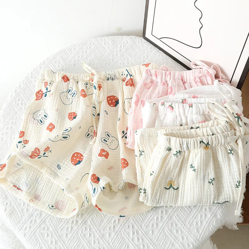 Cotton Pajamas Shorts Cotton Loose Fitting