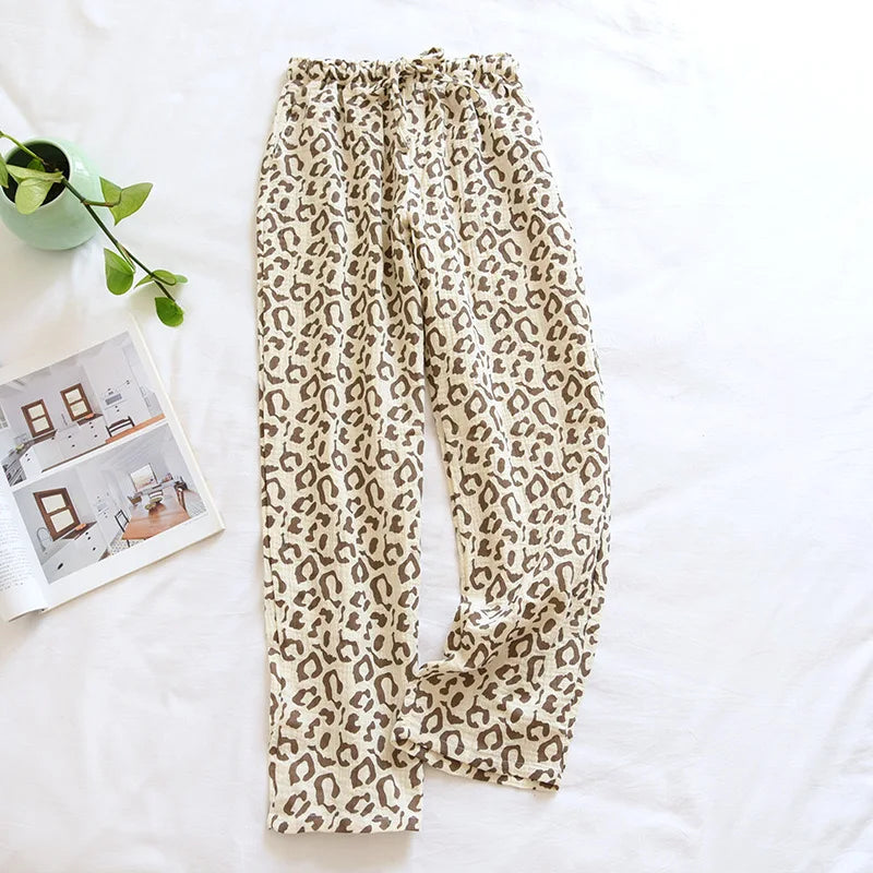 Cotton 100% Love Print Bottoms Sleepwear