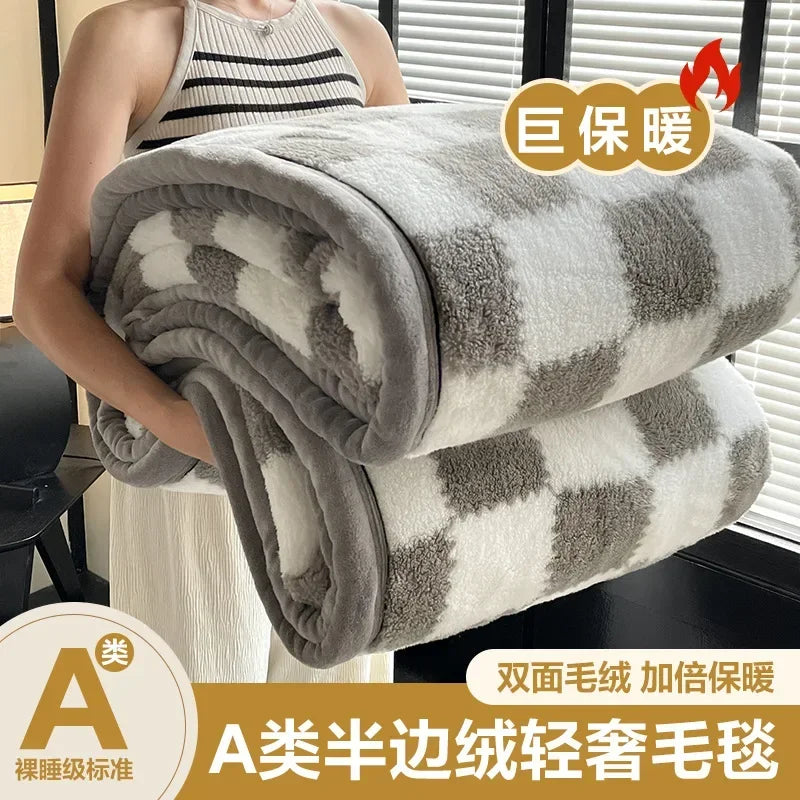 Woolen Thick Double-sided Fluffy Warm Blanket