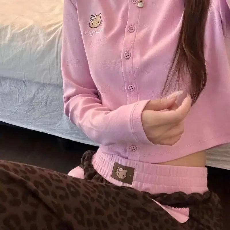 Pink Hello Kitty Kawaii Floral Print Set