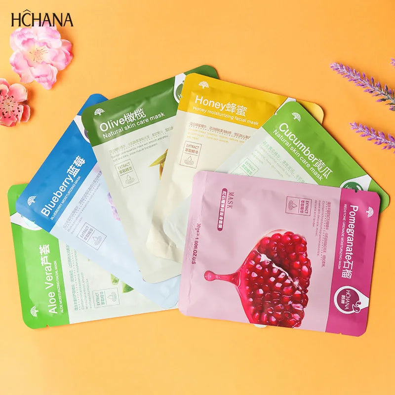 Fresh Fruits Facial Masks Face skincare Moisturizing Firming Hydrating Korean Face Mask Facial Skin Care Prodcuts