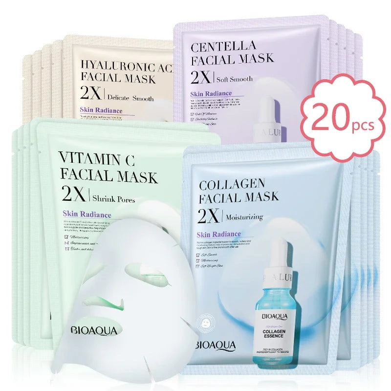 Collagen Face Mask VC Moisturizing Refreshing Sheet Masks Hyaluronic Acid Facial Mask Skin Care Products
