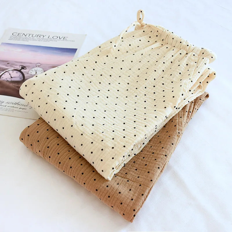 Cotton 100% Love Print Bottoms Sleepwear