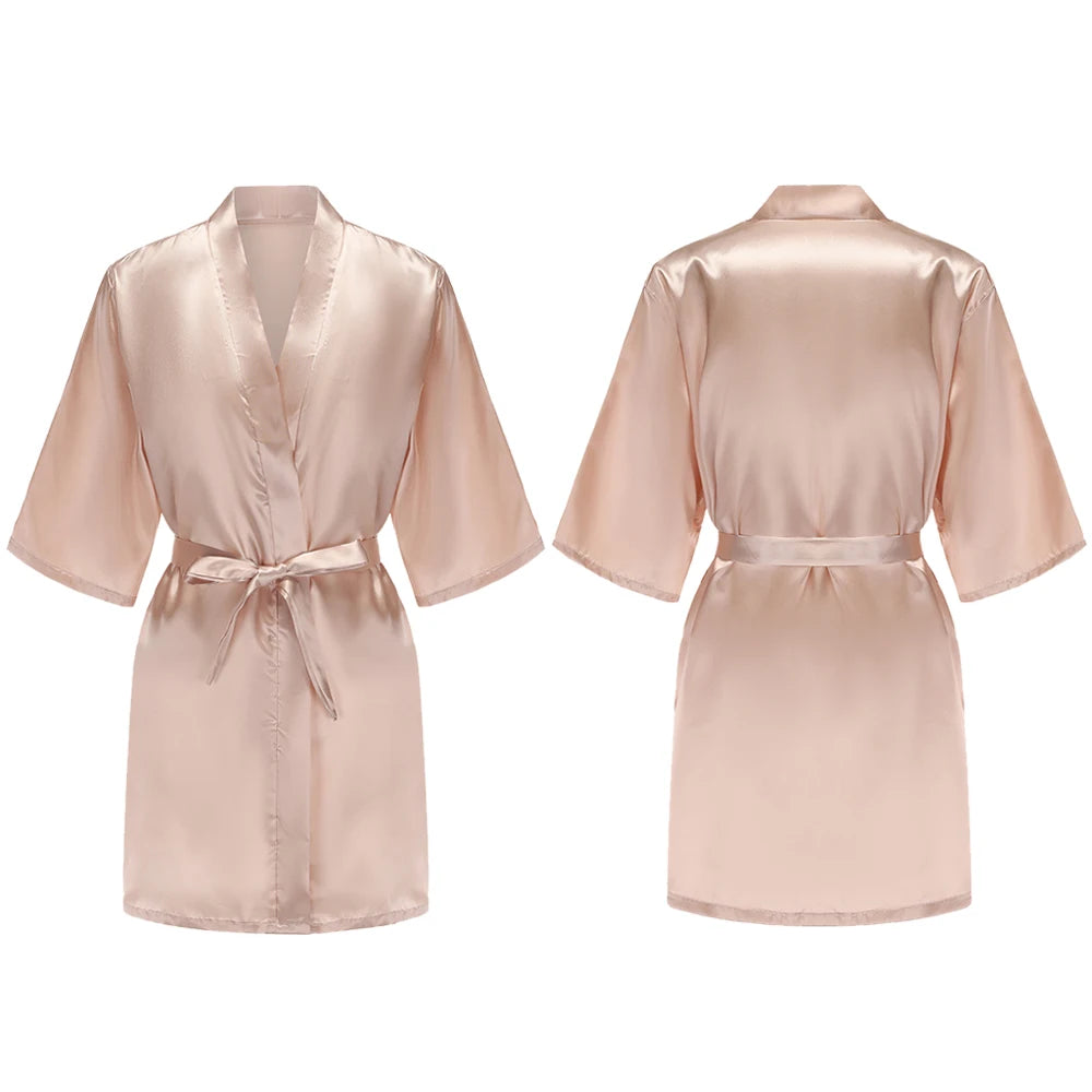 Pure Short Silky Robes