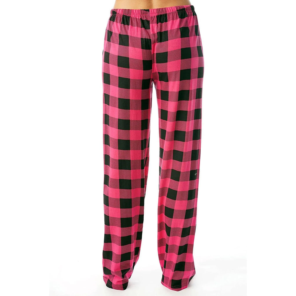 Plaid Cotton Loose Ladies Pajama Pants