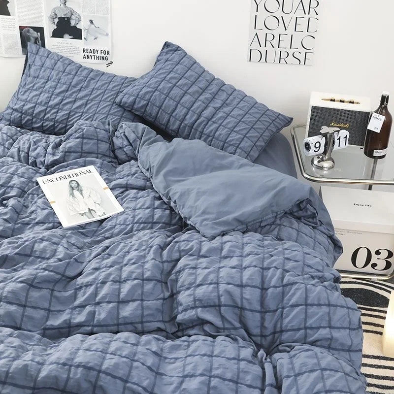 Solid Color Ruffles Lace  Kawaii Soft Sheet Duvet, Pillow & Quilt Cover